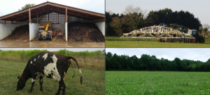 Quatre photos d'exploitations agricoles